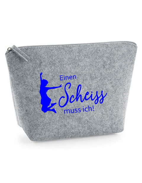 Filz Täschchen Easy S/M 002 Einen Scheiss muss ich!