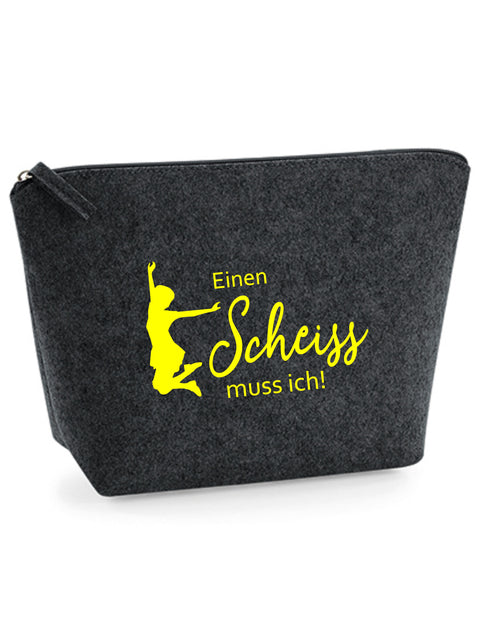 Filz Täschchen Easy S/M 002 Einen Scheiss muss ich!