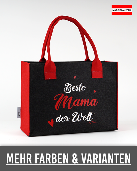 Filztasche "Beste Mama der Welt" – Größen S/M/L