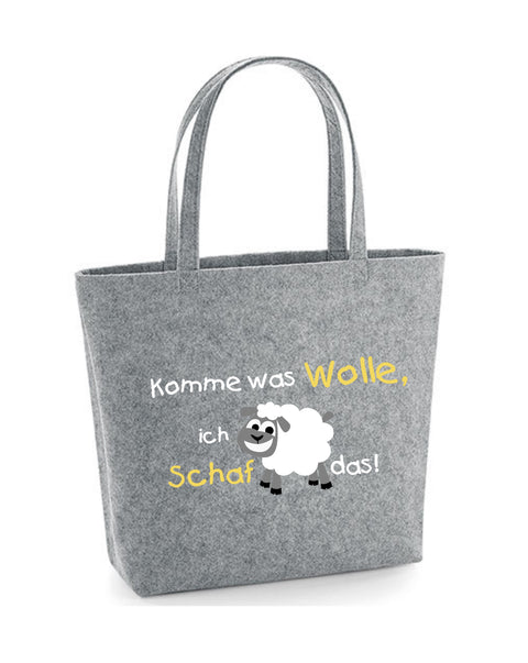 Filz Tasche Easy Bag 011 Komme was Wolle, ich Schaf das!