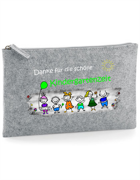 Filz Täschchen Easy Basic L10 Danke für die schöne Kindergartenzeit