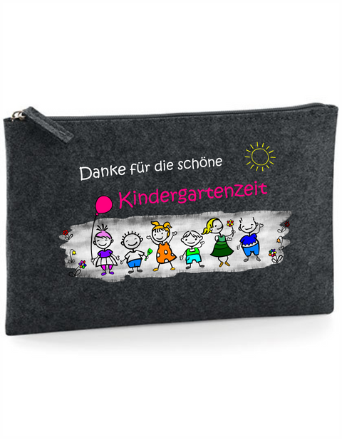 Filz Täschchen Easy Basic L10 Danke für die schöne Kindergartenzeit