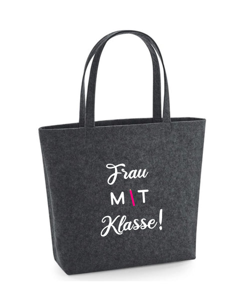 Filz Tasche Easy Bag L07 Frau mit Klasse!