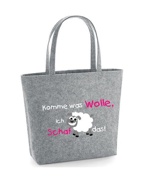 Filz Tasche Easy Bag 011 Komme was Wolle, ich Schaf das!