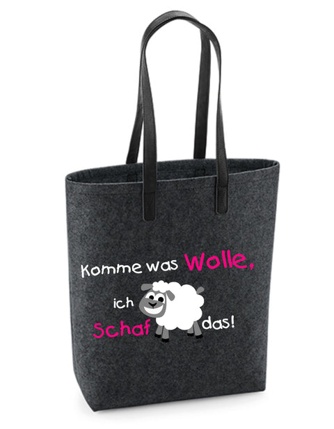 Filz Tasche Easy Bag Premium 011 Komme was Wolle, ich Schaf das!