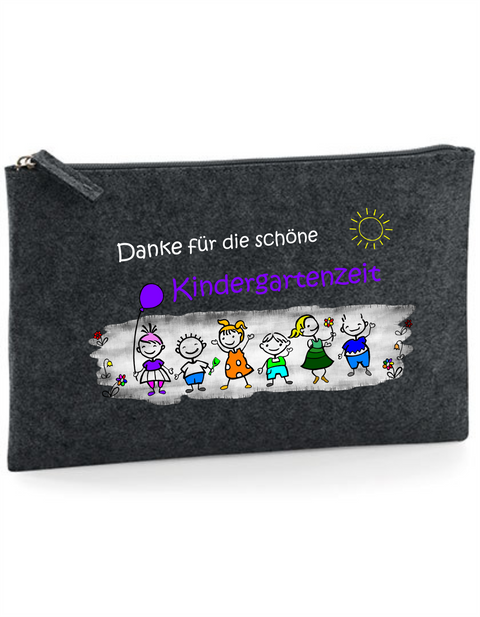 Filz Täschchen Easy Basic L10 Danke für die schöne Kindergartenzeit