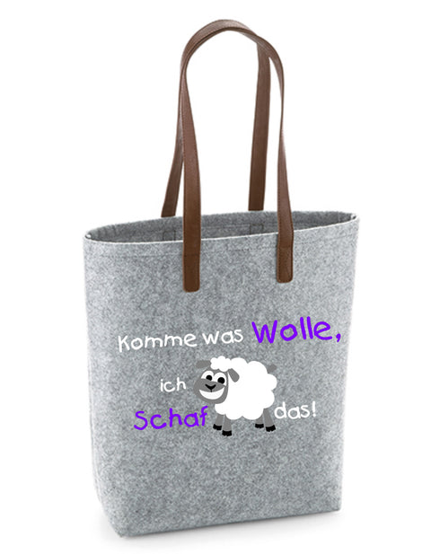 Filz Tasche Easy Bag Premium 011 Komme was Wolle, ich Schaf das!