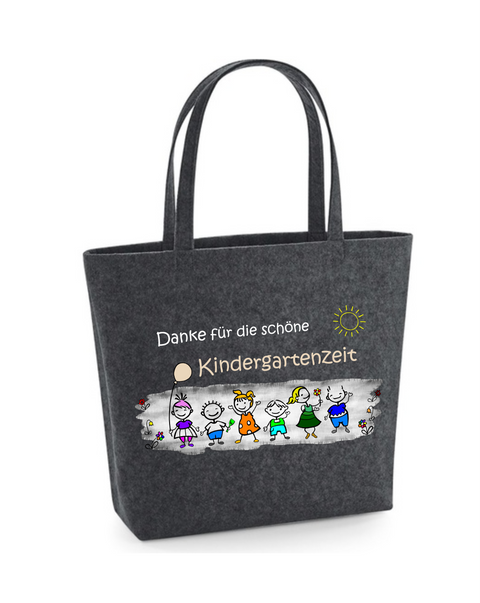 Filz Tasche Easy Bag L10 Danke für die schöne Kindergartenzeit