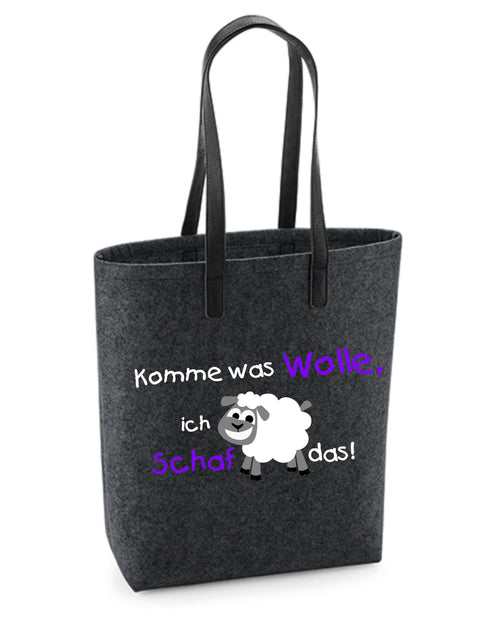 Filz Tasche Easy Bag Premium 011 Komme was Wolle, ich Schaf das!