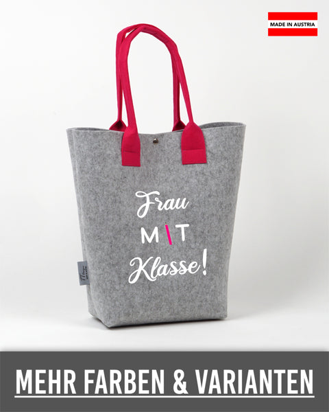 Filz Tasche Shopper L07 Frau mit Klasse!