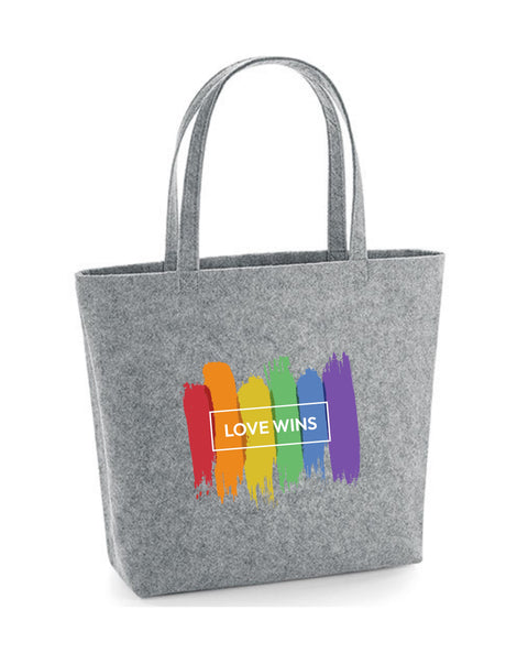 Filz Tasche Easy Bag 108 Love wins Regenbogen
