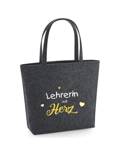 Filz Tasche Easy Bag L18 Lehrerin mit Herz