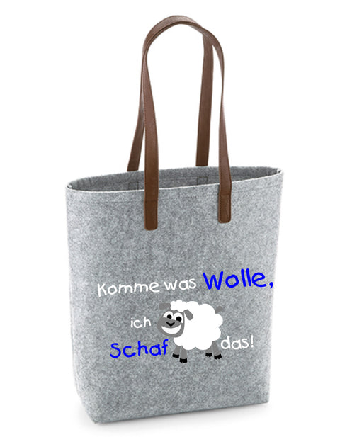 Filz Tasche Easy Bag Premium 011 Komme was Wolle, ich Schaf das!