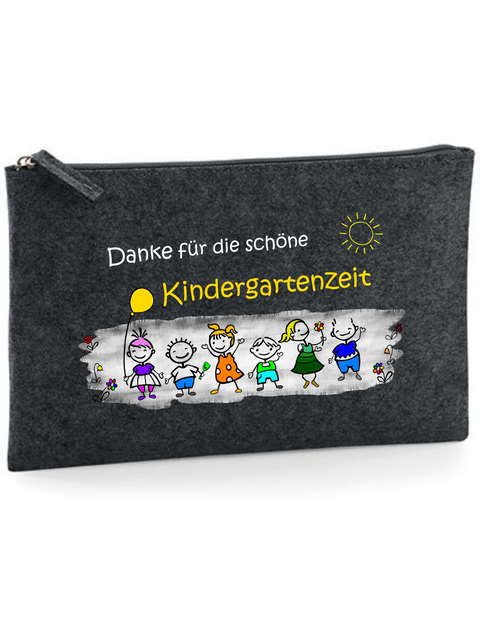 Filz Täschchen Easy Basic L10 Danke für die schöne Kindergartenzeit