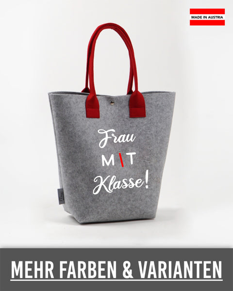 Filz Tasche Shopper L07 Frau mit Klasse!