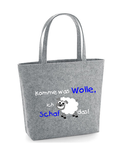 Filz Tasche Easy Bag 011 Komme was Wolle, ich Schaf das!