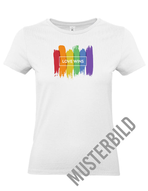Basic T-Shirt 108 Love wins Regenbogen