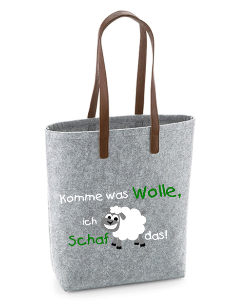 Filz Tasche Easy Bag Premium 011 Komme was Wolle, ich Schaf das!