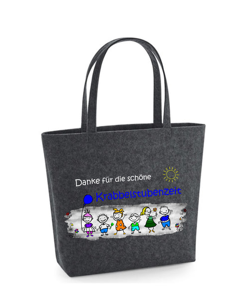 Filz Tasche Easy Bag L25 Danke für die schöne Krabbelstubenzeit