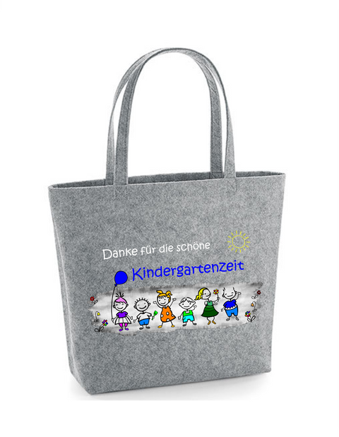 Filz Tasche Easy Bag L10 Danke für die schöne Kindergartenzeit