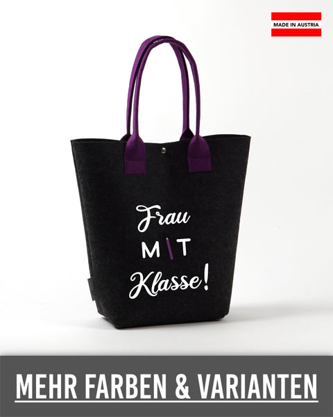 Filz Tasche Shopper L07 Frau mit Klasse!