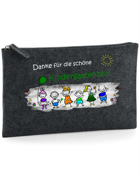 Filz Täschchen Easy Basic L10 Danke für die schöne Kindergartenzeit