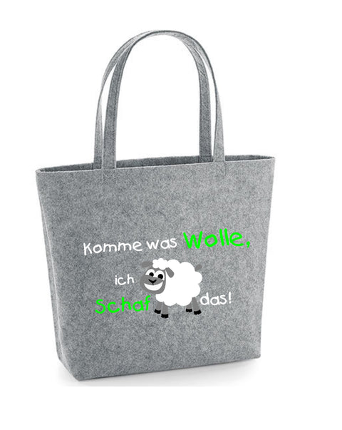 Filz Tasche Easy Bag 011 Komme was Wolle, ich Schaf das!