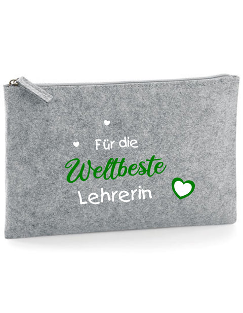 Filz Täschchen Easy Basic L14 Für die Weltbeste Lehrerin