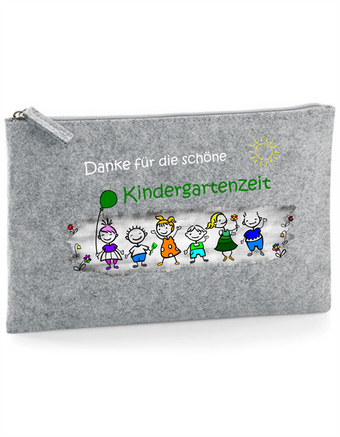 Filz Täschchen Easy Basic L10 Danke für die schöne Kindergartenzeit