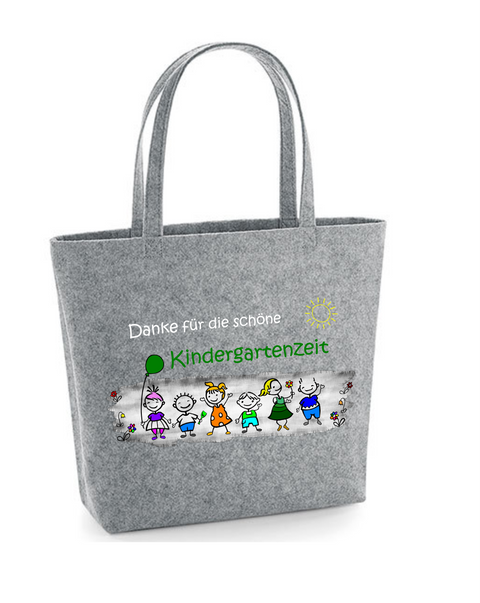 Filz Tasche Easy Bag L10 Danke für die schöne Kindergartenzeit