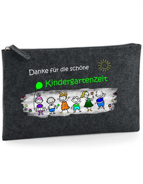 Filz Täschchen Easy Basic L10 Danke für die schöne Kindergartenzeit